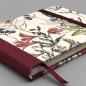Preview: Buch braun Buch Leinenrücken Blumen Gummiband handgebunden Notizen Bindung Notizen Schreiben Zeichnen Gummiband